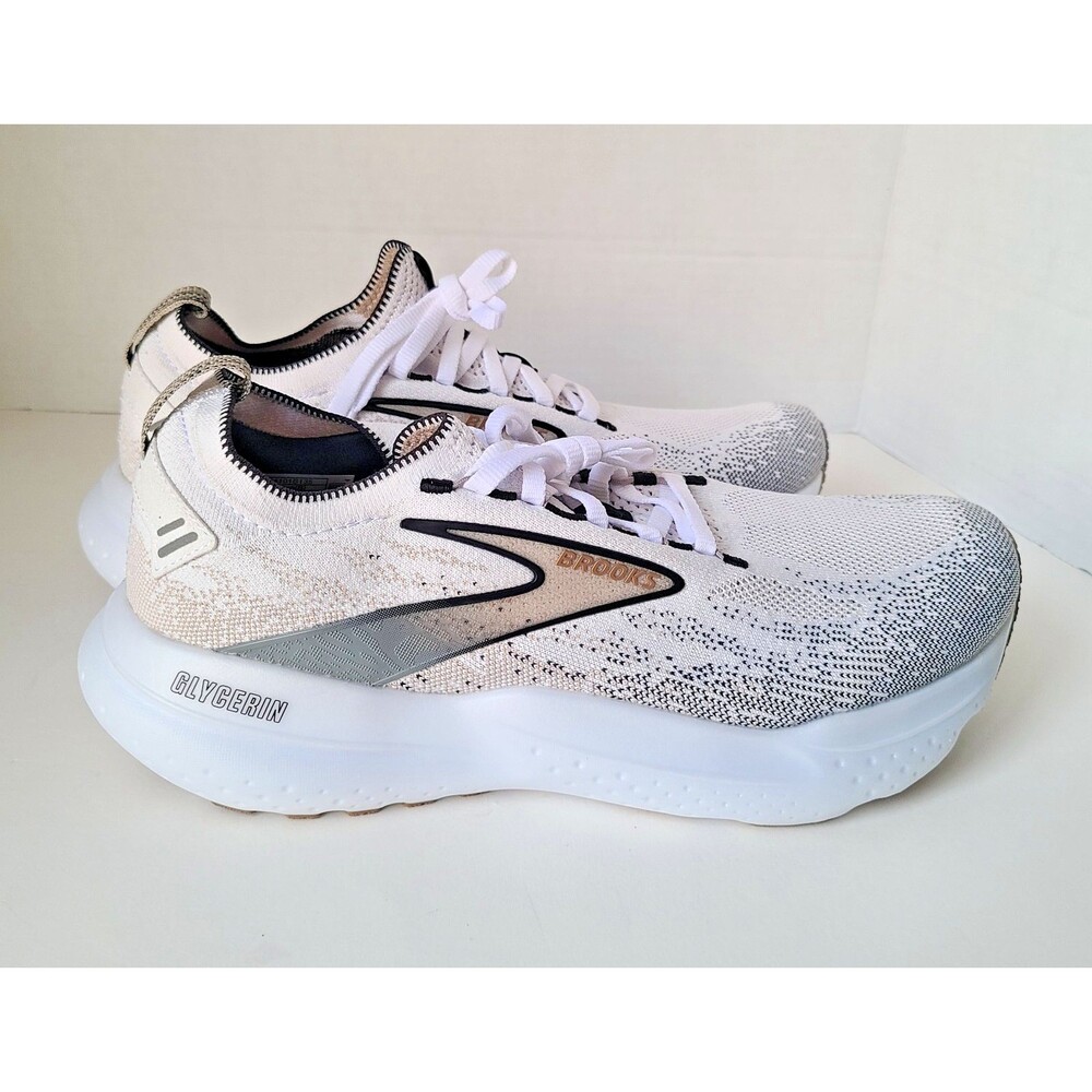Brooks Glycerin 21 StealthFit Running Shoes Women's 9.5 B White Gray NWOB - Picture 6 of 14